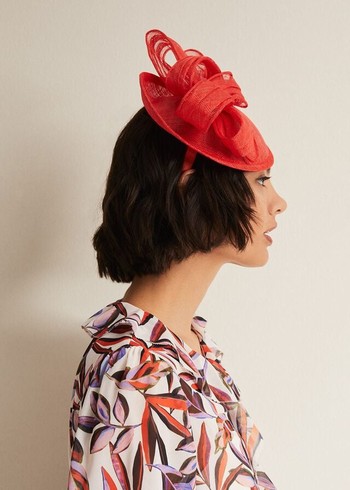 Phase Eight Bow Disc Fascinator Hats Red USA | 0576312-VJ